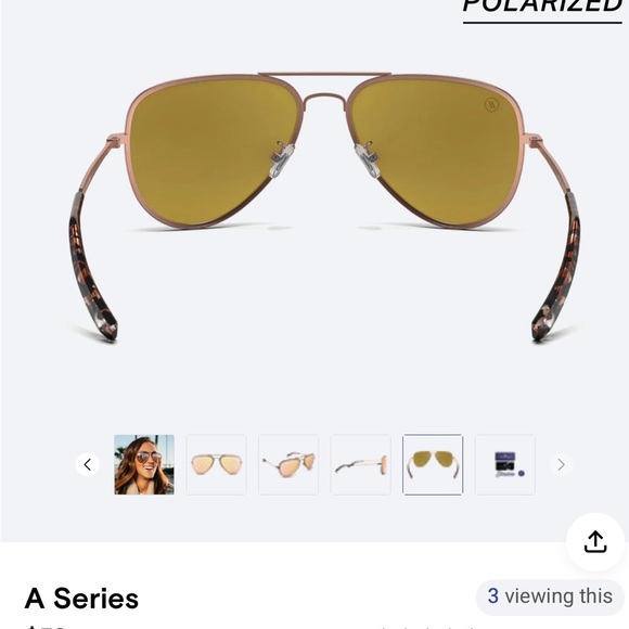 Aviator Sunglasses with Gold and Pink Lenses main image 4